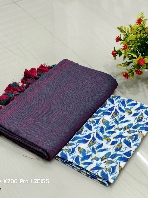 Bengali Handloom Saree - Material: Cotton