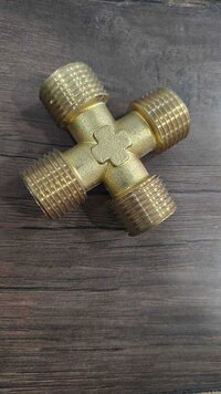 Four way brass fitting