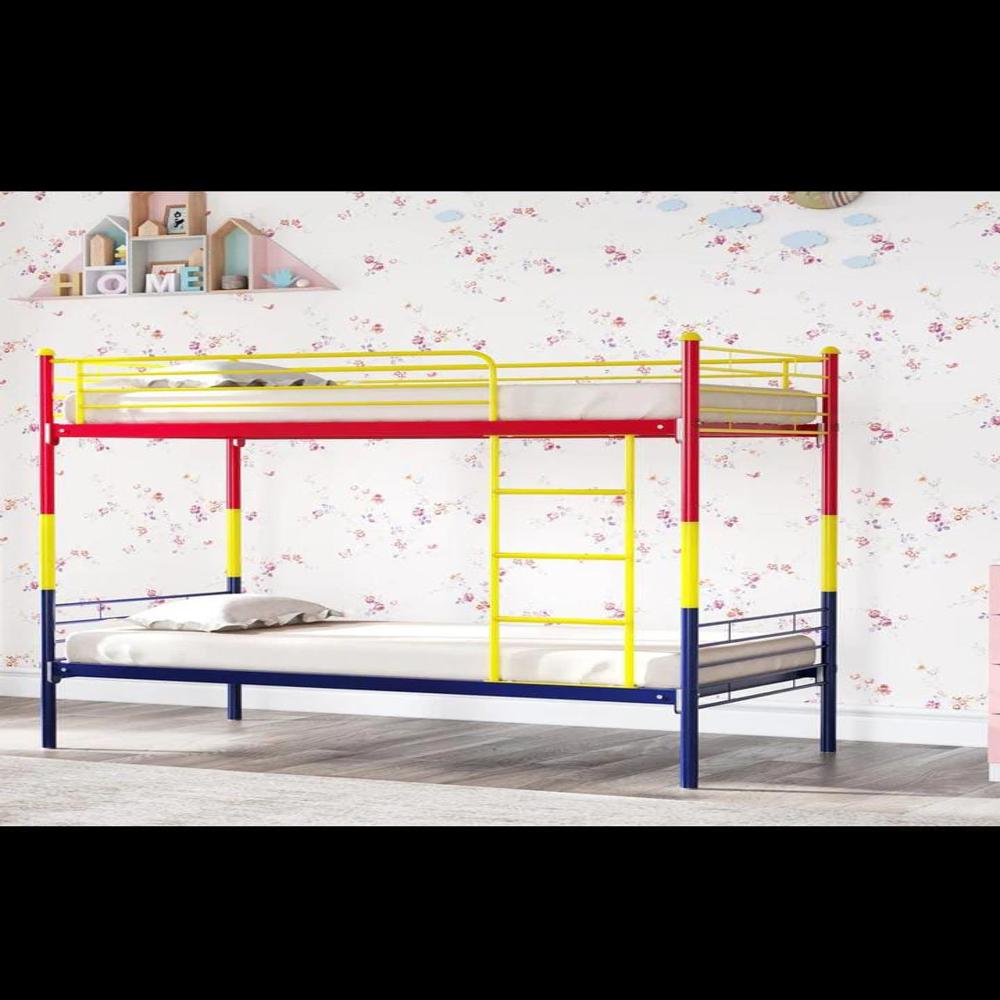 NILKAMAL BUNK BED - Powder-Coated Iron, Standard Size 2.03L x 0.99W x 1.78H Meters, Multicolor Finish | Durable and Space-Saving Design