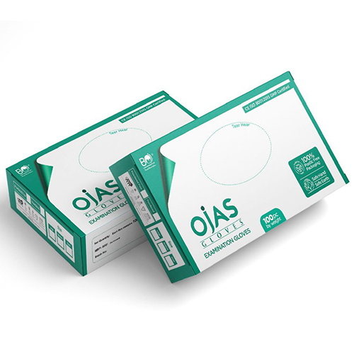 Latex Examination Gloves - Color: White