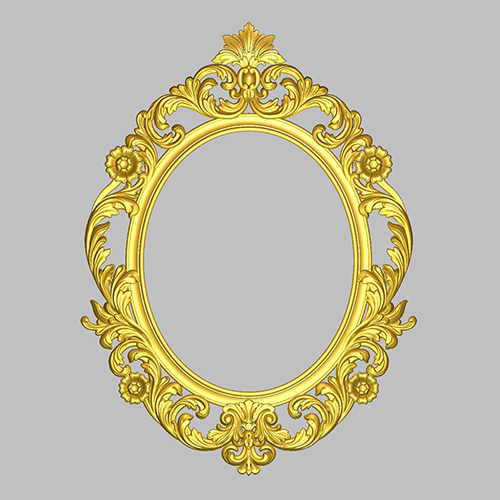 Gold Round Mirror Frame