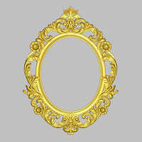 Gold Round Mirror Frame