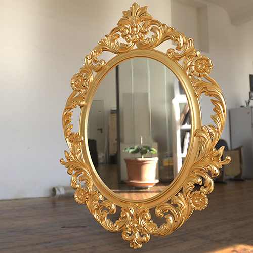 Oval Flora Mirror - Color: Different Available