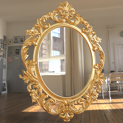 Oval Flora Mirror - Color: Different Available