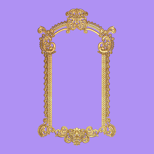 Golden Peacock Mirror