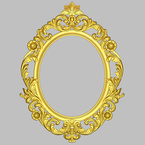 Golden Oval Mirror