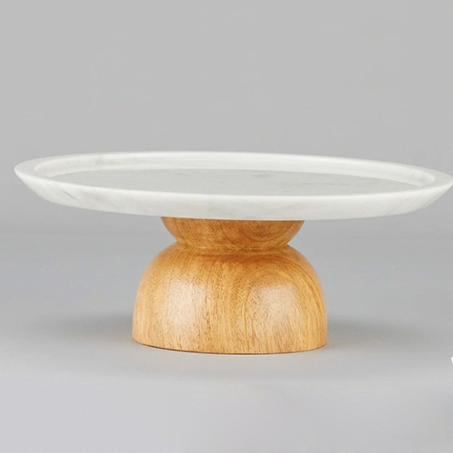 Clara Wooden Single Tier Dessert Stand - Automatic Grade: Manual