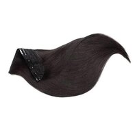 Clip On Real Human Hair Extensions  Thickness Straight (24 Inch, Natural Black), 100 Gram