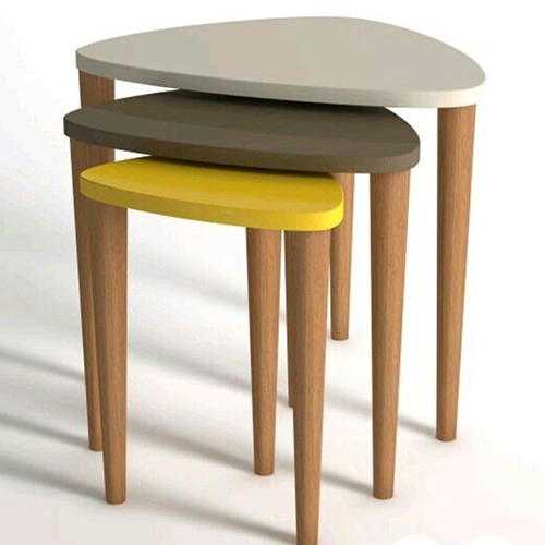 Decorative Wooden Table Set Of 3 For Living Room - Color: Different Available