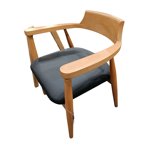 Wooden Dining Chair With Armrest - Color: As Per Requirement