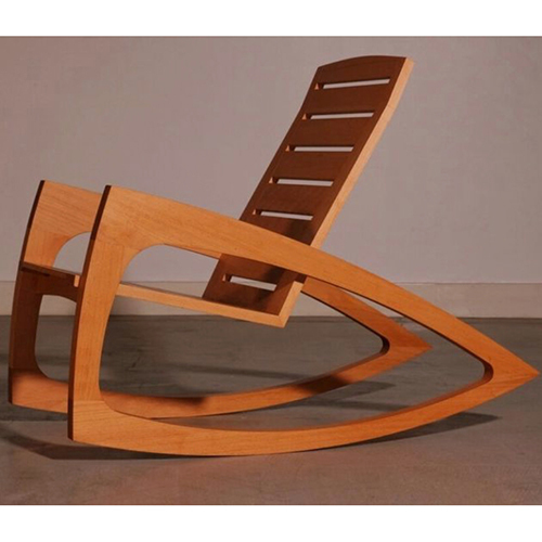 Brown Wooden Rocking Chair