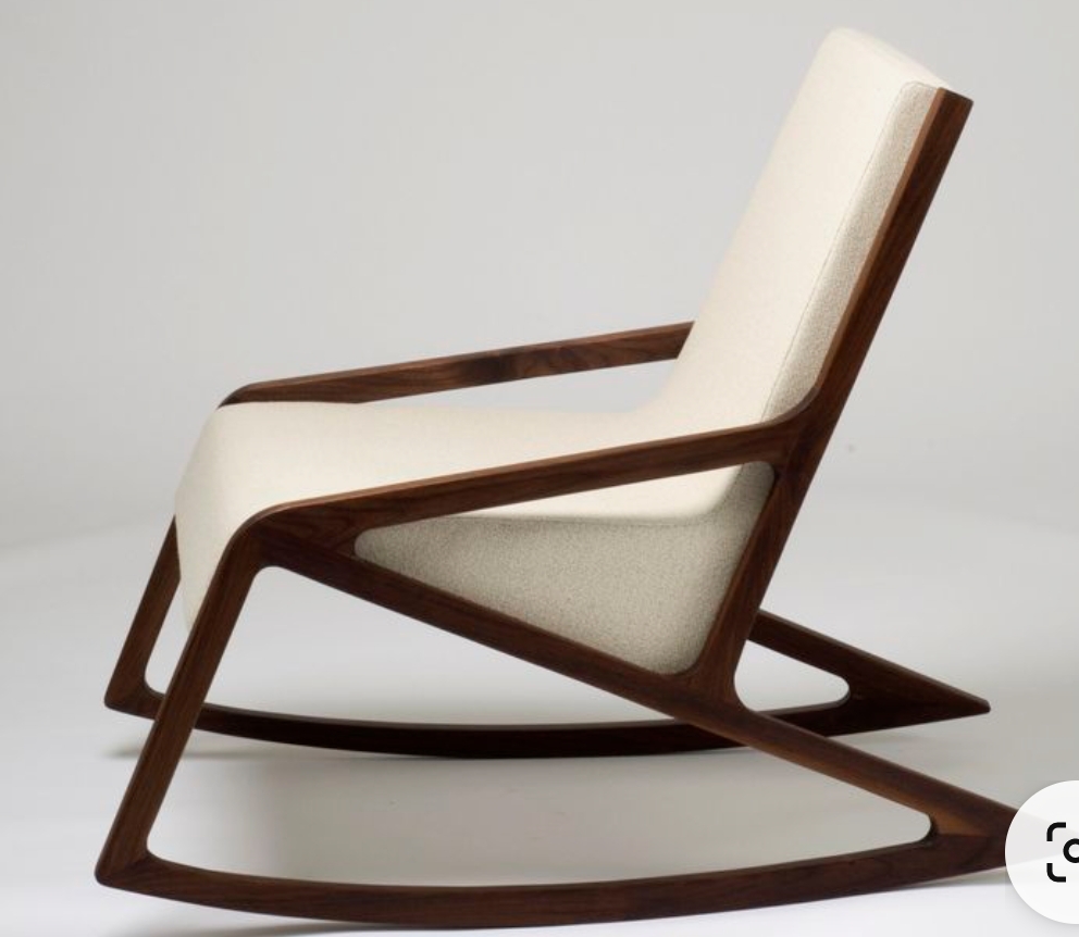 Mid-Century Fabric Rocker Chair - Color: Different Available