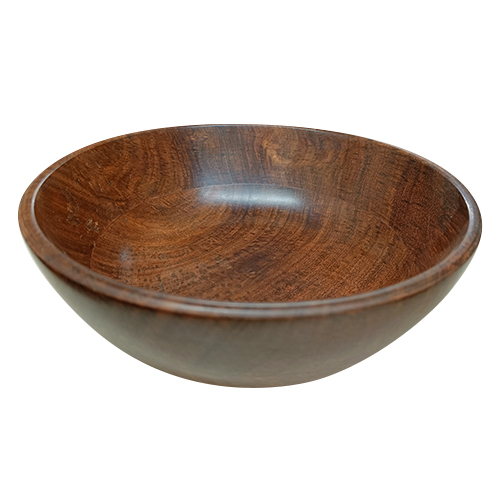 Mountain Woods Dark Brown Round Artisan Acacia Wooden Bowl