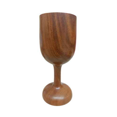 Brown Sheesham Wood Glass Set