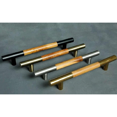 Stainless Steel Wooden Main Door Handle - Color: As Per Availability