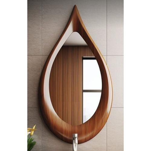 Leaf Design Decorative Wooden Mirror Frame - Color: Different Available