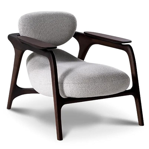 Premium Wooden Fabric Arm Chair - Color: Different Available