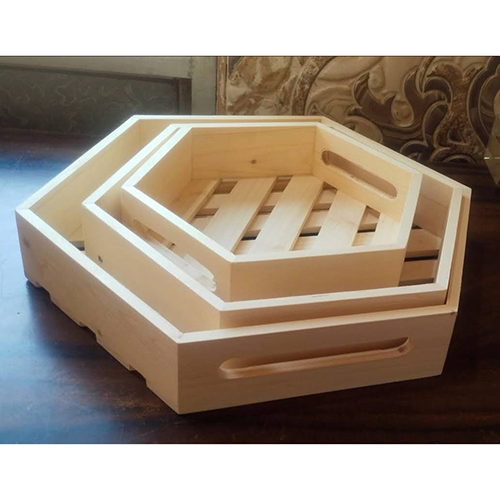 Multipurpose Decorative Pinewood Rectangle Tray