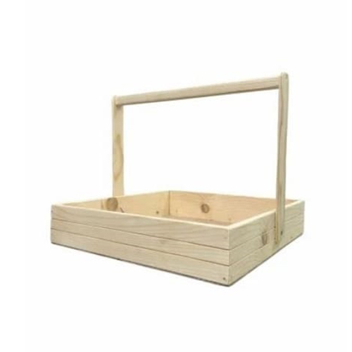 Brown Bamboo Wooden Gift Basket - Color: Various Available