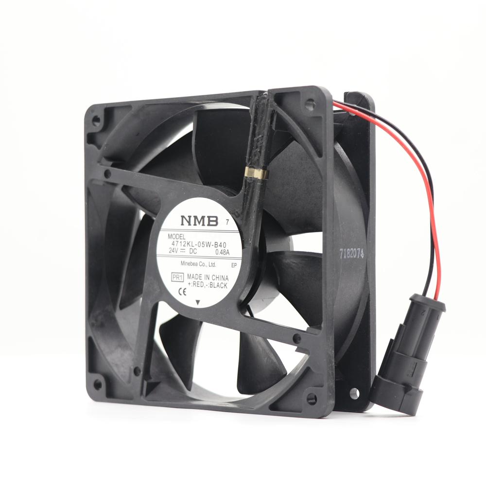 NMB 4715KL-05W-B40 24V DC 0.46A 11.04W 3200RPM 118CFM 12038 12CM 120X120X38mm Inverter Cabinet Axial Cooling Fan