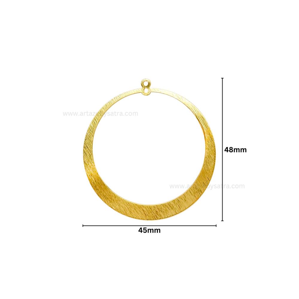 Earring Hoop Plain 2 Loop | Size : 48mm | Qty : 4pcs | Ef84