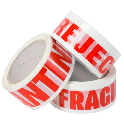 Printed Bopp Tape - Color: White And Red