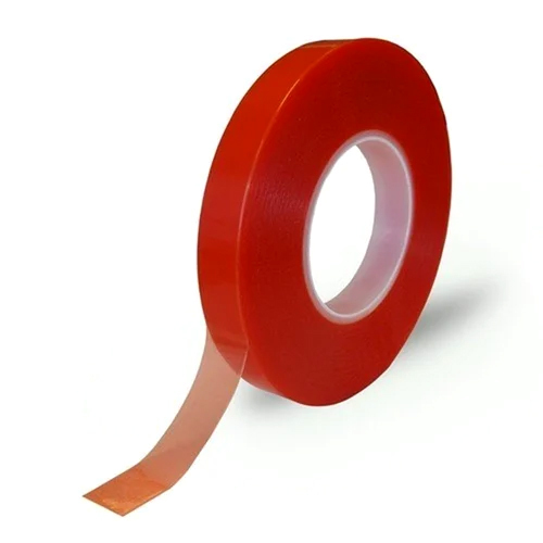 1 Inch Double Sided Red Polyester Tape - Tape Length: 50 Meter (M)