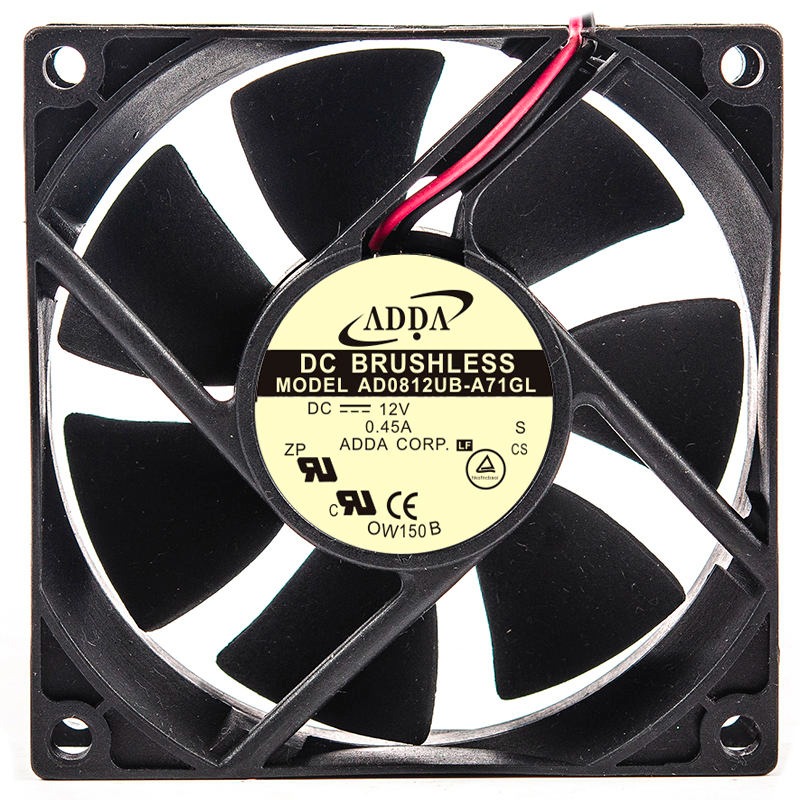 ADDA AD0812UB-A71GL AD0812UB-A70GL DC12V 0.30/0.45A 80*80*25MM 8025 8CM Double Ball Bearing Cabinet Cooling Fan