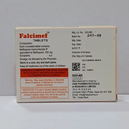100mg Mefloquine Hydrochloride Tablets - Storage Instructions: Cool & Dry Place