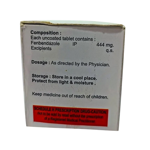 444mg Fenbendazole Tablets - Drug Type: General Medicines