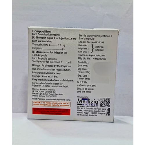 1.6mg Thymosin Alpha 1 Injection - Physical Form: Liquid