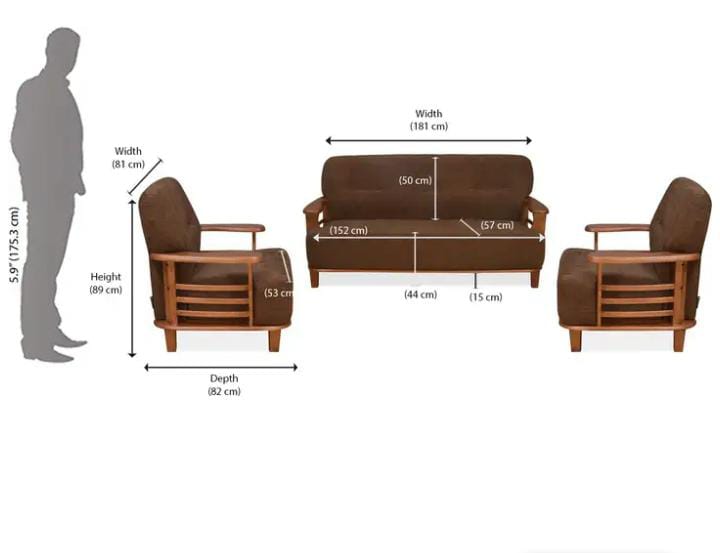 NILKAMAL LODRS (FABRIC) SOFA SET 