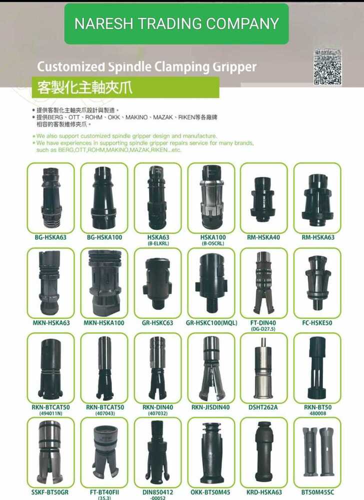 Customised Spindle Clamping Gripper - Color: Silver