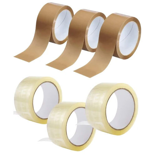 Plain Brown and Transparent Adhesive Tape 48 mm x 65 Meter