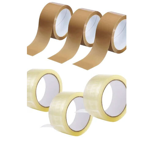 Plain Brown and Transparent Adhesive Tape 48 mm x 65 Meter