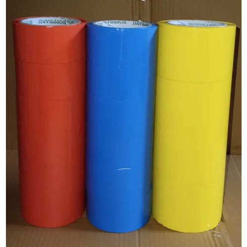 Cello Tape Colour, Bopp Self Adhesive Tapes 48 Mm X 65 Meter - Color: Red