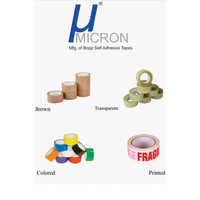 Plain Colored Adhesive Tape, Bopp Tapes 72 mm x 65 Meter