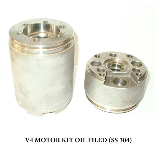 Ss304 V4 Oil Filled Motor Kit - Color: Silver