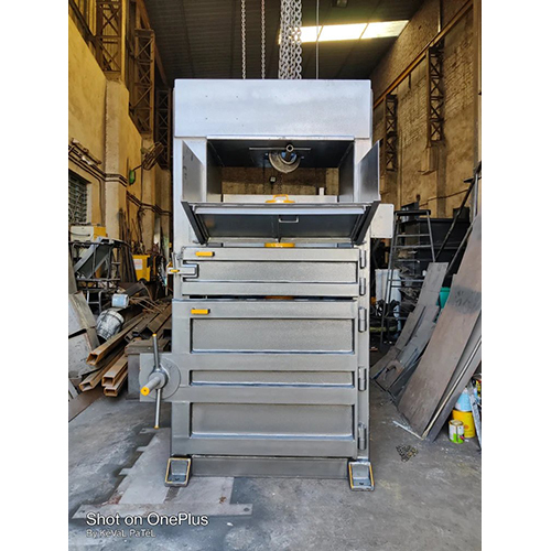 Hydraulic Single Box Baling Press Machine For Cardboard - Color: Blue