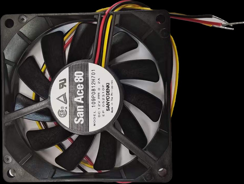 Sanyo 109P0812H701 80*80*15mm 12V 2.4W 0.2A 3100RPM 32.1CFM Ball Bearing Cabinet Axial Cooling Fan