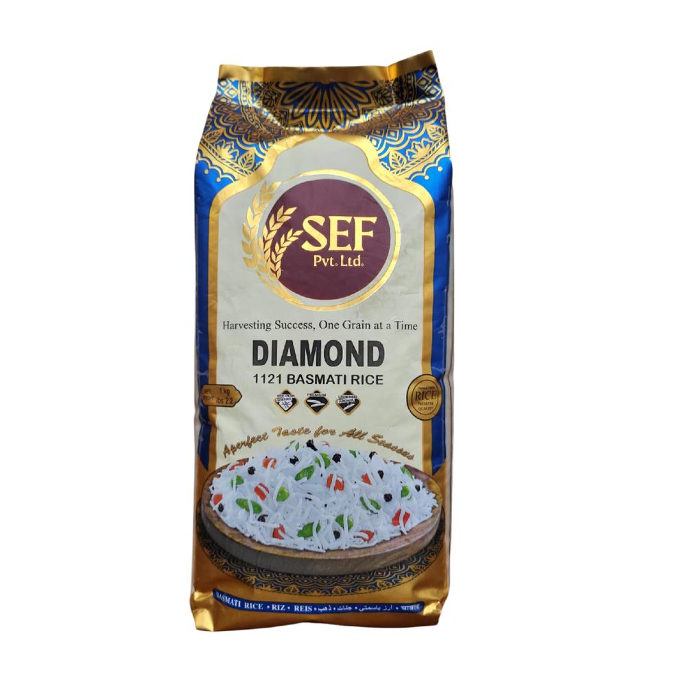 Sef Diamond 1121 White Sella Basmati Rice - Cultivation Type: Common