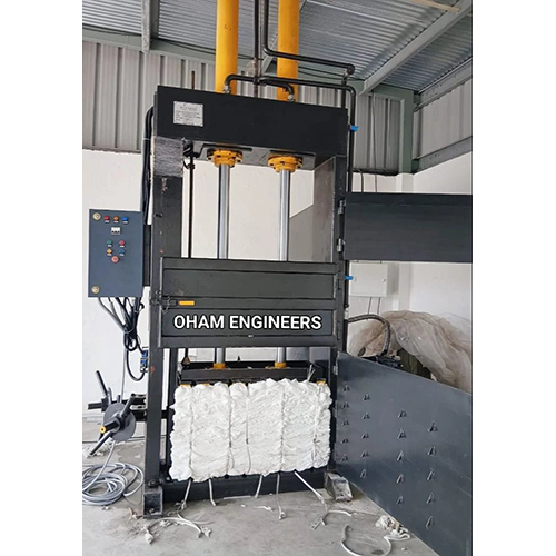 Semi Automatic Hydraulic Baling Press For Waste Paper - Color: Grey