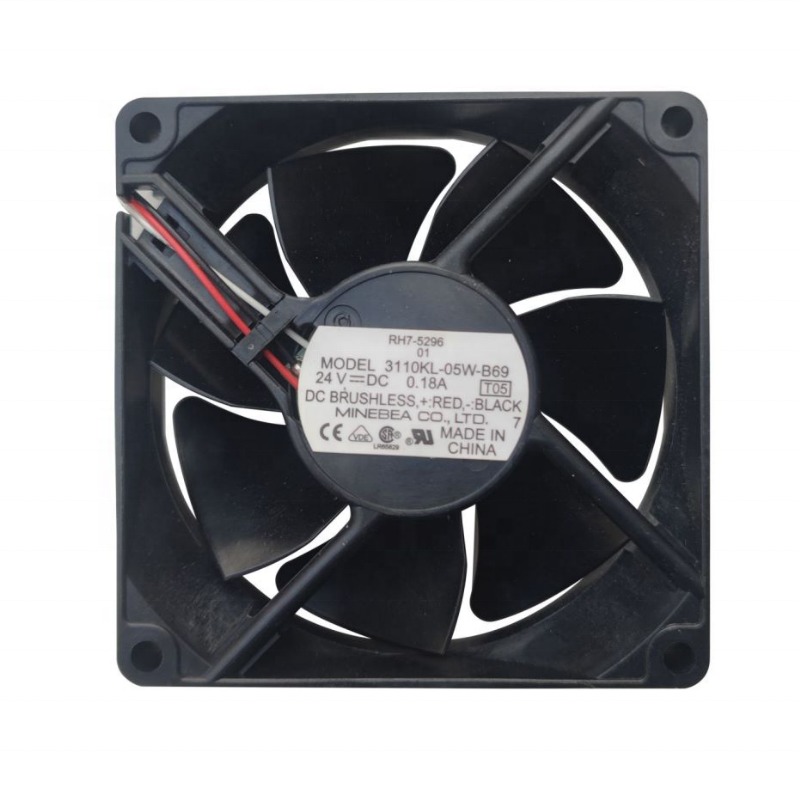 NMB 80X80X25mm 8025 24V DC 0.18A 3110KL-05W-B69 3.36W 40.2CFM 3400RPM 8cm Power Supply Inverter Small Cooling Fan