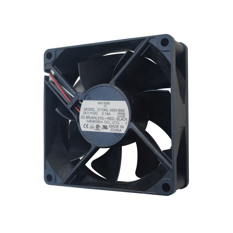 NMB 80X80X25mm 8025 24V DC 0.18A 3110KL-05W-B69 3.36W 40.2CFM 3400RPM 8cm Power Supply Inverter Small Cooling Fan