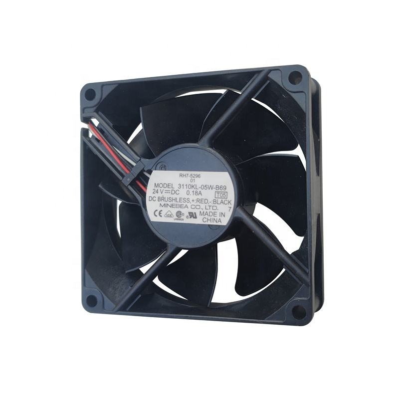 NMB 80X80X25mm 8025 24V DC 0.18A 3110KL-05W-B69 3.36W 40.2CFM 3400RPM 8cm Power Supply Inverter Small Cooling Fan