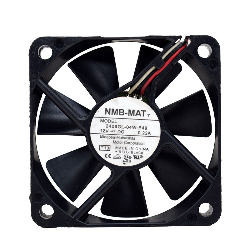 NMB 2406GL-04W-B49 12V DC 0.22A 60X60X15mm 6cm 6015 4100RPM Ball Bearing Chassis Inverter Small Axial Cooling Fan