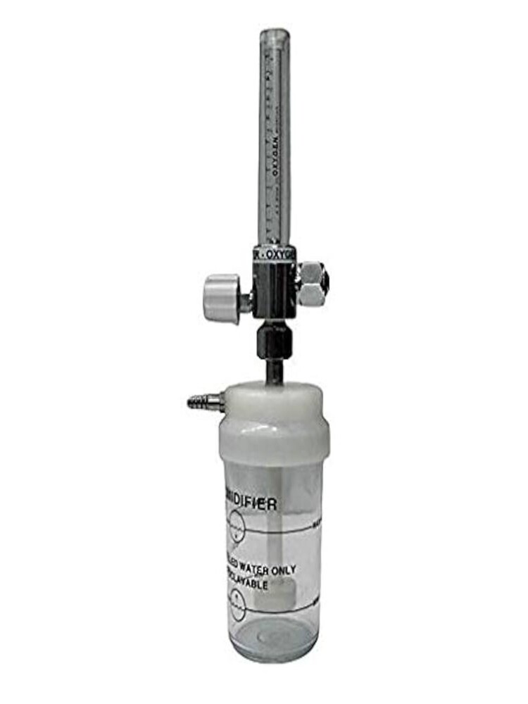 Bpc Flowmeter - Plastic Body, 150 X 50 Mm, Clear Color | Flow Range 1-10 Ltr/min To 1-15 Ltr/min, Connects To Central O2 Pipeline