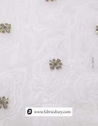 Designer Embroidered Zari Work Butti Fabric -12073