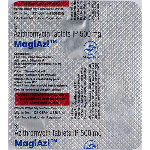 500 MG Azihromycin Tablets IP