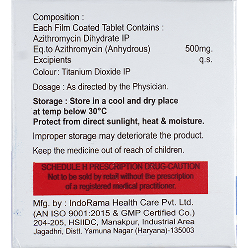 500 MG Azihromycin Tablets IP